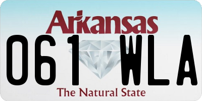 AR license plate 061WLA