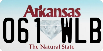 AR license plate 061WLB