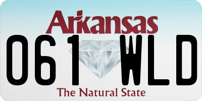 AR license plate 061WLD