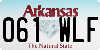 AR license plate 061WLF