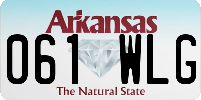 AR license plate 061WLG