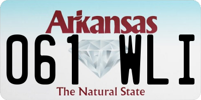 AR license plate 061WLI