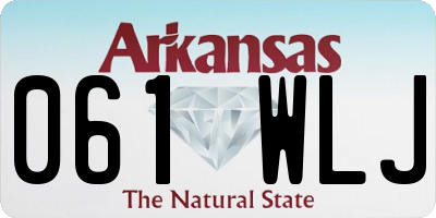 AR license plate 061WLJ