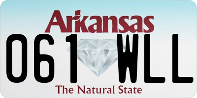 AR license plate 061WLL