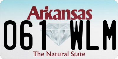 AR license plate 061WLM