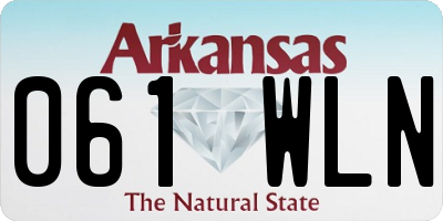 AR license plate 061WLN