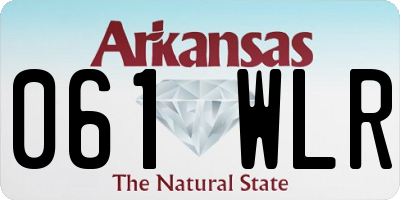 AR license plate 061WLR