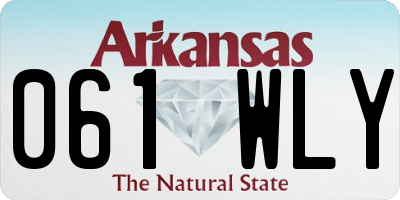 AR license plate 061WLY