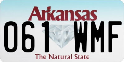 AR license plate 061WMF