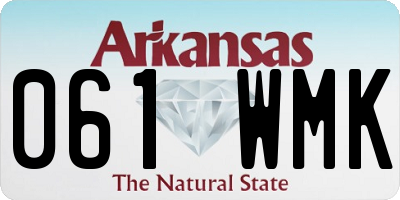 AR license plate 061WMK