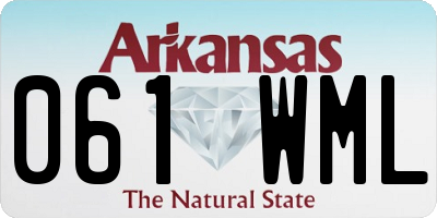 AR license plate 061WML