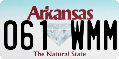 AR license plate 061WMM