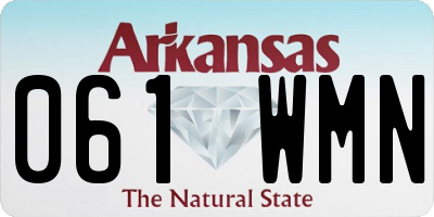 AR license plate 061WMN