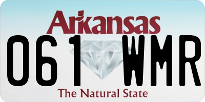 AR license plate 061WMR