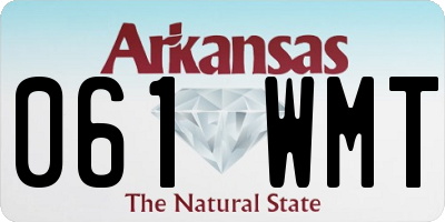 AR license plate 061WMT