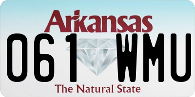 AR license plate 061WMU