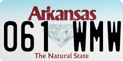 AR license plate 061WMW