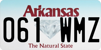 AR license plate 061WMZ