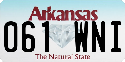 AR license plate 061WNI