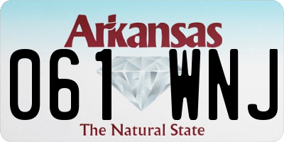 AR license plate 061WNJ