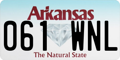AR license plate 061WNL