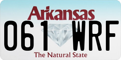 AR license plate 061WRF
