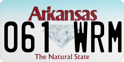 AR license plate 061WRM