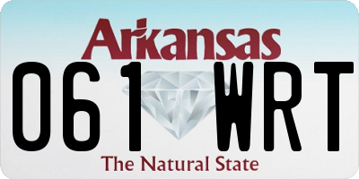 AR license plate 061WRT