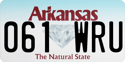 AR license plate 061WRU