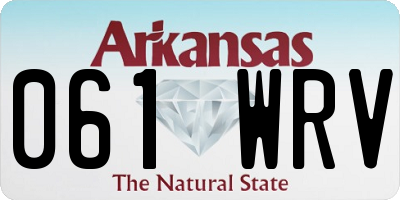 AR license plate 061WRV