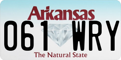 AR license plate 061WRY