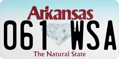 AR license plate 061WSA