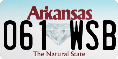 AR license plate 061WSB