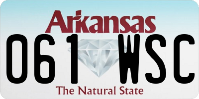 AR license plate 061WSC
