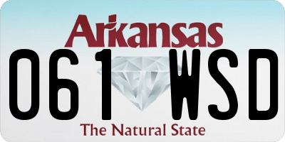 AR license plate 061WSD