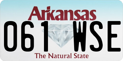 AR license plate 061WSE