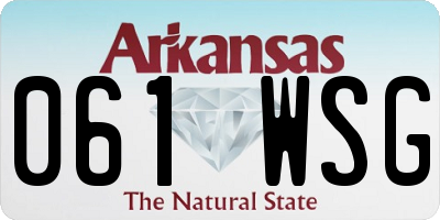 AR license plate 061WSG