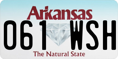 AR license plate 061WSH