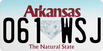 AR license plate 061WSJ