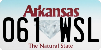 AR license plate 061WSL