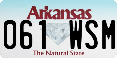AR license plate 061WSM