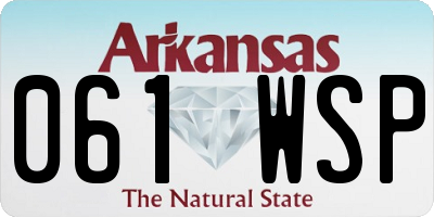 AR license plate 061WSP