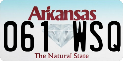 AR license plate 061WSQ