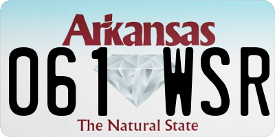 AR license plate 061WSR