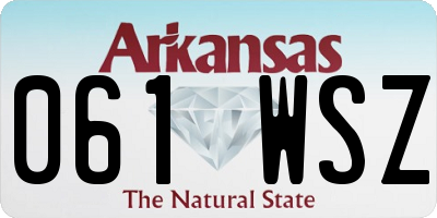 AR license plate 061WSZ