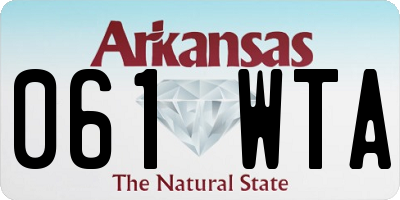 AR license plate 061WTA