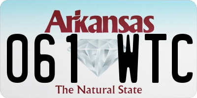 AR license plate 061WTC