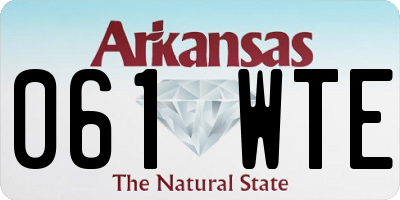 AR license plate 061WTE