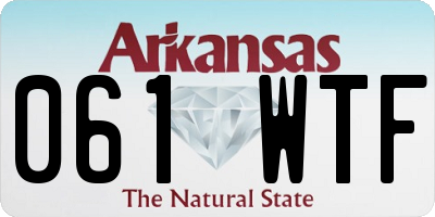 AR license plate 061WTF