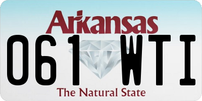 AR license plate 061WTI